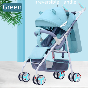 Collapsible Baby Stroller Folding 360 Rotating Handle 38cm Reclining Inner Width