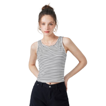 Lovito Casual Striped Baisc Tank Top for Women L74ED247