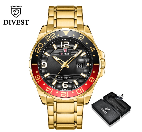 DIVEST Brand Men's Watches Luxury Fashion Quartz Casual Original Business Men Watch Date Display Waterproof 9029 M002