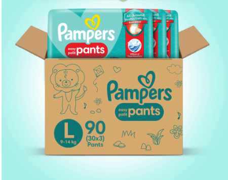 Pampers Baby Dry Pants Diapers Sulit Box Large (90 pcs) - 9-14kg