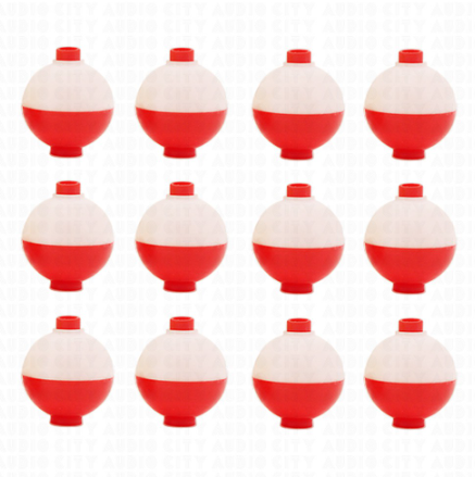 12pcs Round Fishing Float Bobber Red/Yellow