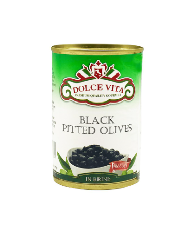 Dolce Vita Black Pitted Olives 397g