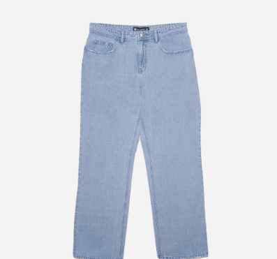 Penshoppe Straight Fit Light Blue Denim Jeans For Men (Light Blue)