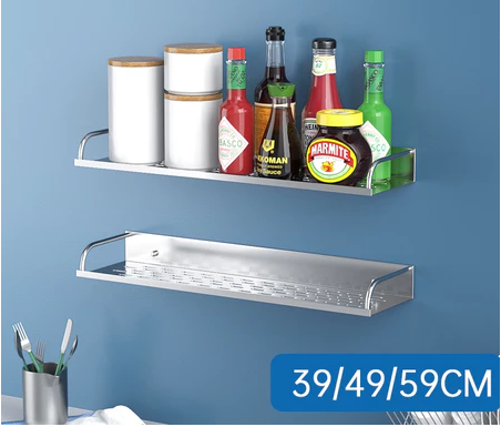 Nipiin Kitchen Organizer Rack Kitchen Rack Spice Rack Kitchen Storage Stainless Wall Bottle Shelf