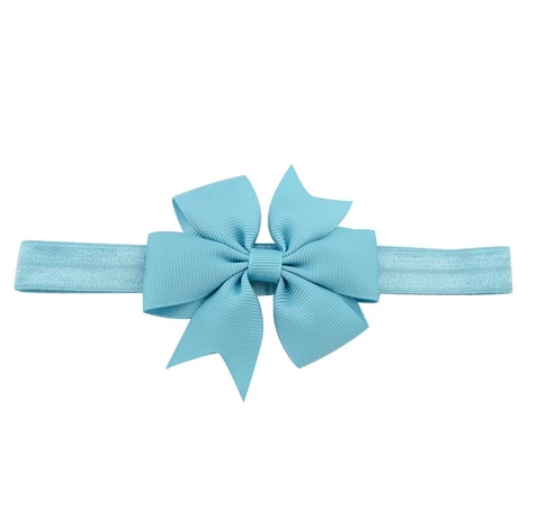 Cute Kids headband Kids Chiffon Bowknot Headbands Solid Color Hair Bows Hair Band Accessories H12