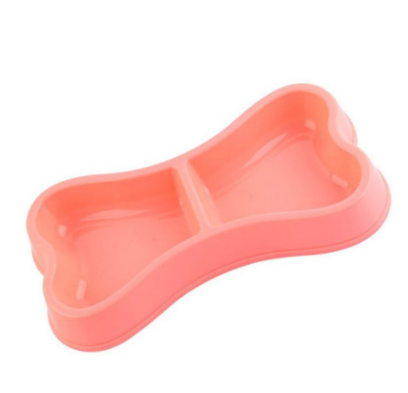 Pet Dog Cat 2 in 1 Double Feeder Bowl