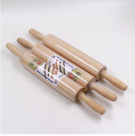 Wooden Rolling Pin for Bread Making Non-Stick Dough Roller Kitchen Baking Tools