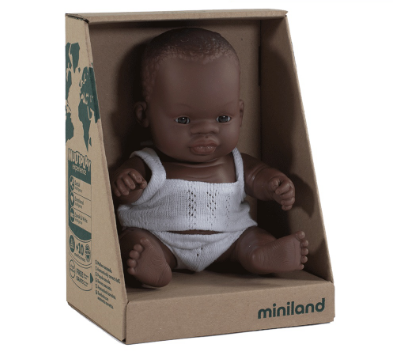 Miniland African Girl 21 cm Baby Doll