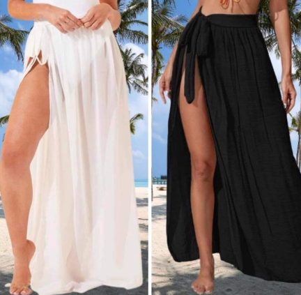 Swimsuit Coverup Tie Around Strap Skirt