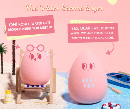 PINKFLASH Couple Multi-purpose Makeup Sponge Soft Bouncy Cosmetic Puff