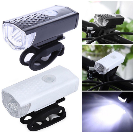 COD 300LM Cycling Bicycle CREE LED Lamp USB Rechargeable Bike Front Light U-3
