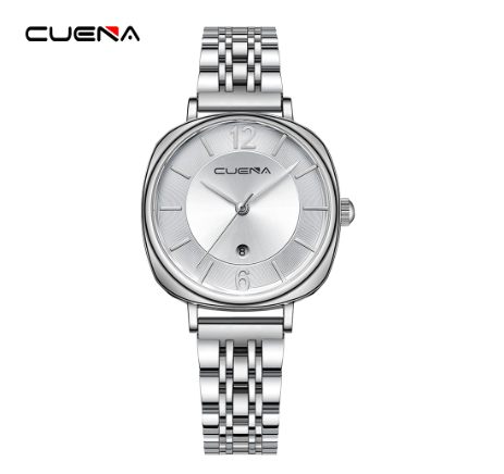 New CUENA Original Women Watches Fashion Brand Casual Business Stainless Steel Waterproof Quartz Analog 6055 W04