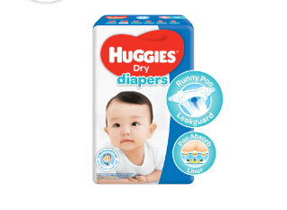 Huggies Dry Diapers Small 38's
