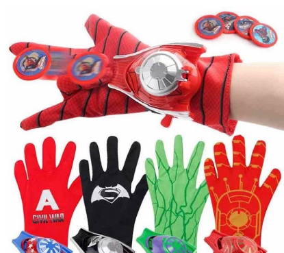 Toys for Kids Spiderman Ironman Batman Launcher Gloves Children Action Figure Toys Boys