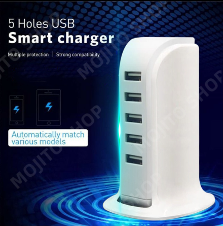 5 Port USB Charging Station Dock USB Charger Hub 5V 4A Universal Wall Chargers for Mobile Phones