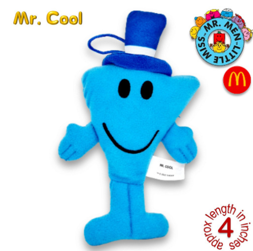 Mr Men Little Miss 2001 McDo Hanging Plushies Bag Charm Stuffed Toys M37