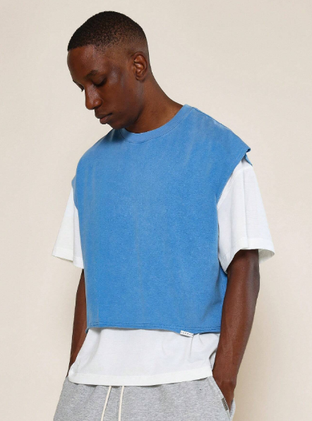 SUMWON Washed Crop Tank Top