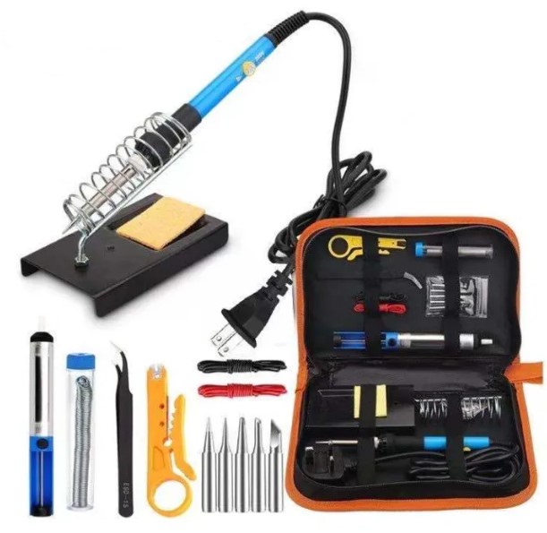 15-in-1 60W 220V Soldering Iron Set Electronic Iron Kit 200-450°C Adjustable Temperature