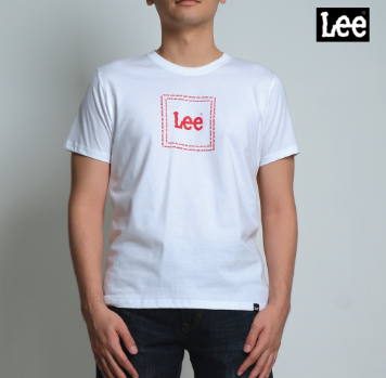 LEE MENS ROUND NECK BOX LOGO TEE