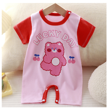 Cotton Baby Girls Bodysuit Pink Unicorn Cartoon Print Baby Romper Baby Onesies BR9