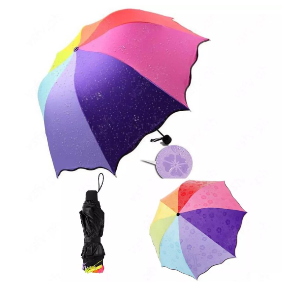 High Quality Windproof Magic Umbrella Rainbow Umbrella Payong