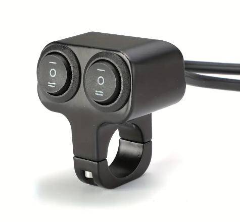 ON/OFF/ON 2-in-1 2-step Switch For Motorcycle Headlights, Spotlights, Auxiliary Lights, Compatible With 12V/24V/36V Voltage