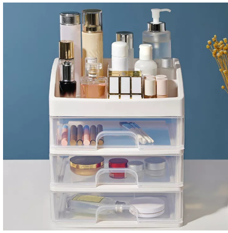 Makeup Organizer with Drawer 3 Tier Layer