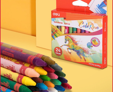 Deli 12/18/24 Colors Crayon Set For Kids Children Painting Coloring Crayon EC20800/EC20810/EC20820