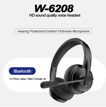SPRISE W6208 Bluetooth Headphone Wireless Noise Cancelling Headset Conference Call Stereo Rotating With Adjustable Headband/Mic