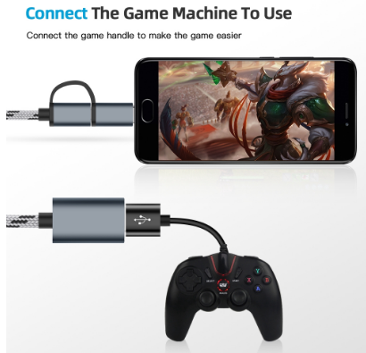 2 In 1 Type C / Micro USB To USB 3.0 OTG Adapter Date Transmission Cable For Android