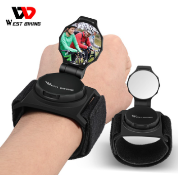 WEST BIKING Bicycle Mirror 360 Safety Rotation Wrist Wear Armband Rearview Mtb Mountain Road
