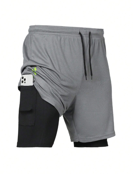 SHEIN Men's Fashionable Summer Loose Casual Sports Shorts With Pockets