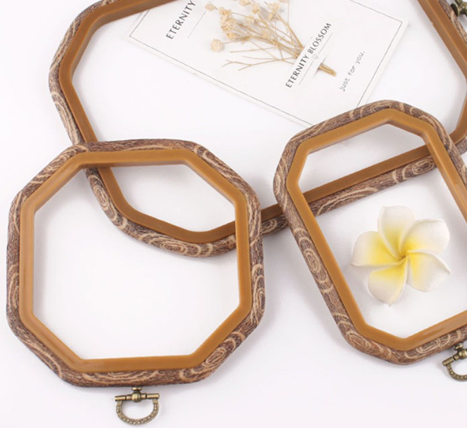 Retro Wooden Color Embroidery Hoops Frame Embroidery Hoop Rings For DIY Cross Stitch Needle Craft Tool Sewing Tool