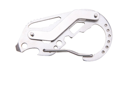 Key Ring Screwdriver Stainless Steel Climbing Carabiners Multi-function Pocket Corkscrew EDC Gear Survival Tools Outdoor Gadgets