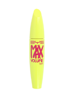 BYS Mascara Max Volume Waterproof Blackest Black 10g