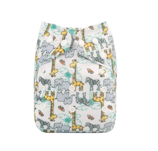 Alva Baby Cloth Diapers Washable Pocket Nappy Diaper for Newborn Without Insert N19