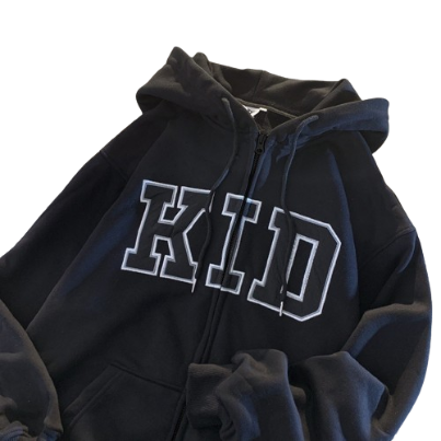 Lovito Women Zipper Coat Lne19165 (Black)