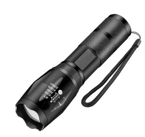 High Power Led Flashlights Camping Torch 5 Lighting Modes Aluminum Alloy Zoomable Light Waterproof Material Use 3 AAA Batteries