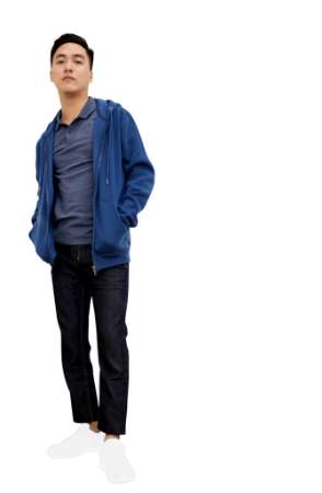 Zipped Jacket (Blue)