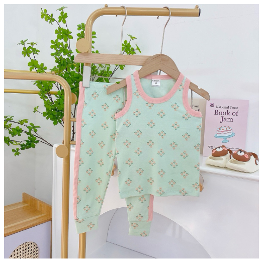 Mums Corner Baby Kids Girl Terno Sando and Pajama Girl Tank Top Pants Sleepwear Pantulog Pambahay C15