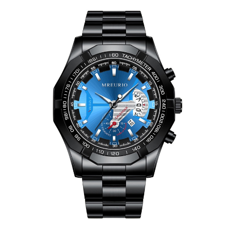 Original Luxury Golden Fashion Men's Watch Calendar Luminous Waterproof Stainless Steel Watch M1