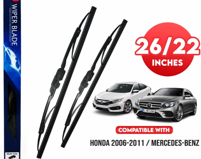Denso Multi Clip Wiper Blade Set Frame Type DCS-026/DRS026 26' ' And DCS-022/DRS022 22' ' Set of 2