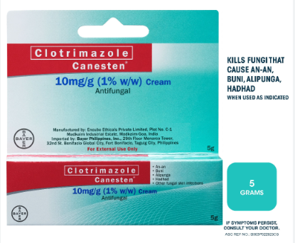 CANESTEN® Clotrimazole Antifungal Cream for Buni, Hadhad, An-an, Alipunga 5g