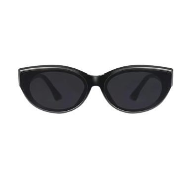 Lovito Women Casual Plain Basic Sunglasses LFA03106 (Black)