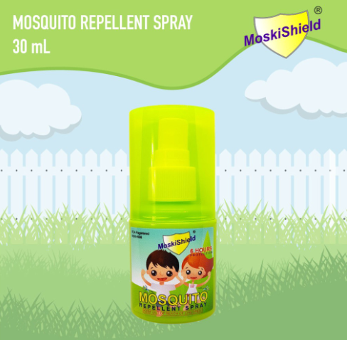 MoskiShield Repellent Spray 30mL Natural Mosquito Repellent Anti Dengue Kids Spray