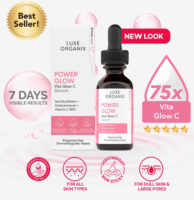 Luxe Organix Power Glow Vit. C 20 Percent Serum 30mL