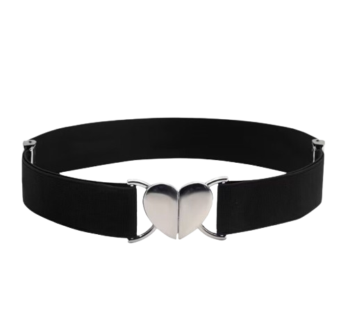 Lovito Women Heart Belt LFA02050 (Brown/Black)