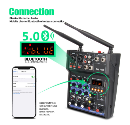G4B-PRO Propesyonal  Audio Mixer UHF Wireless Microphone