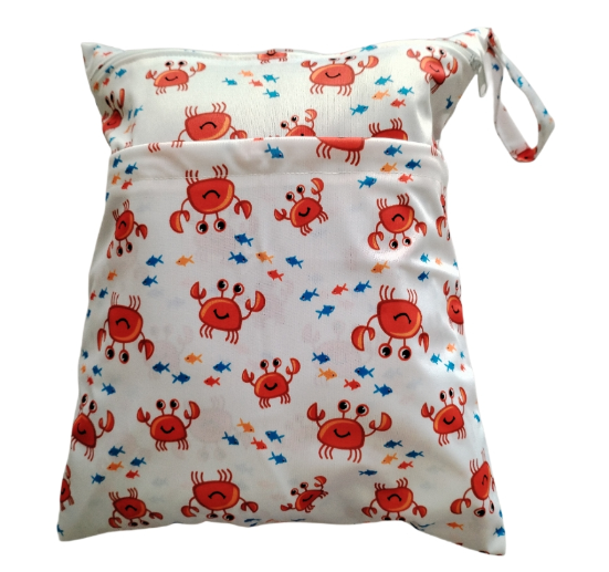 30x37cm Cloth Diaper Wet Dry Bags Double Zipper Mixed Color Printed Portable Waterproof Dag Storage Bag Swimwear Bag C28