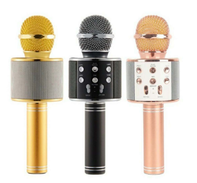 WS-858 Karaoke Microphone Wireless Bluetooth Hi-Fi Speaker